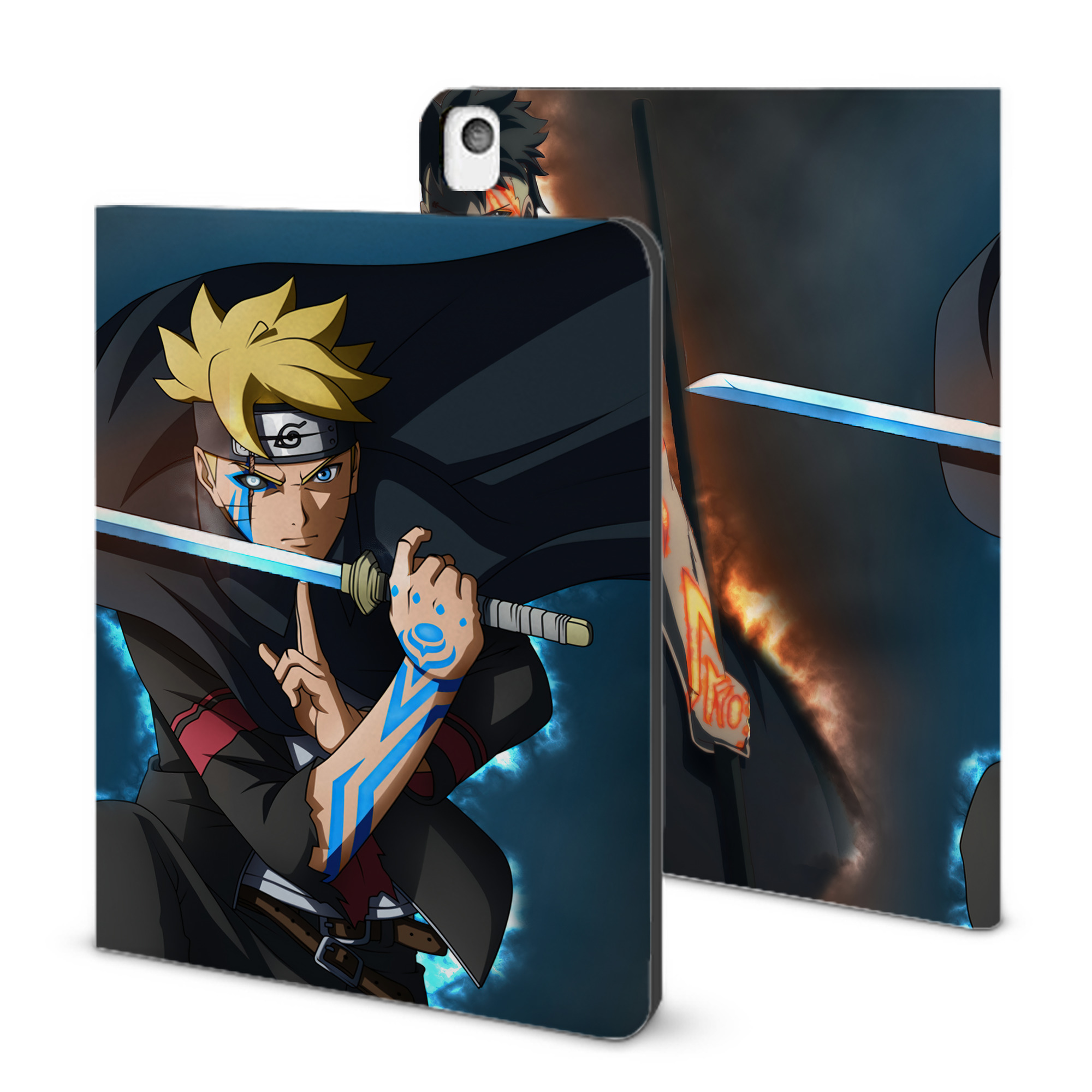 （画像用） NARUTO -ナルト- NARUTO -ナルト- 疾風伝 IPadケース ペンホルダー付き ブックスタイルデザイン